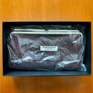 Hobo Lauren wallet clutch, Mahogany color, floral lining, original packaging